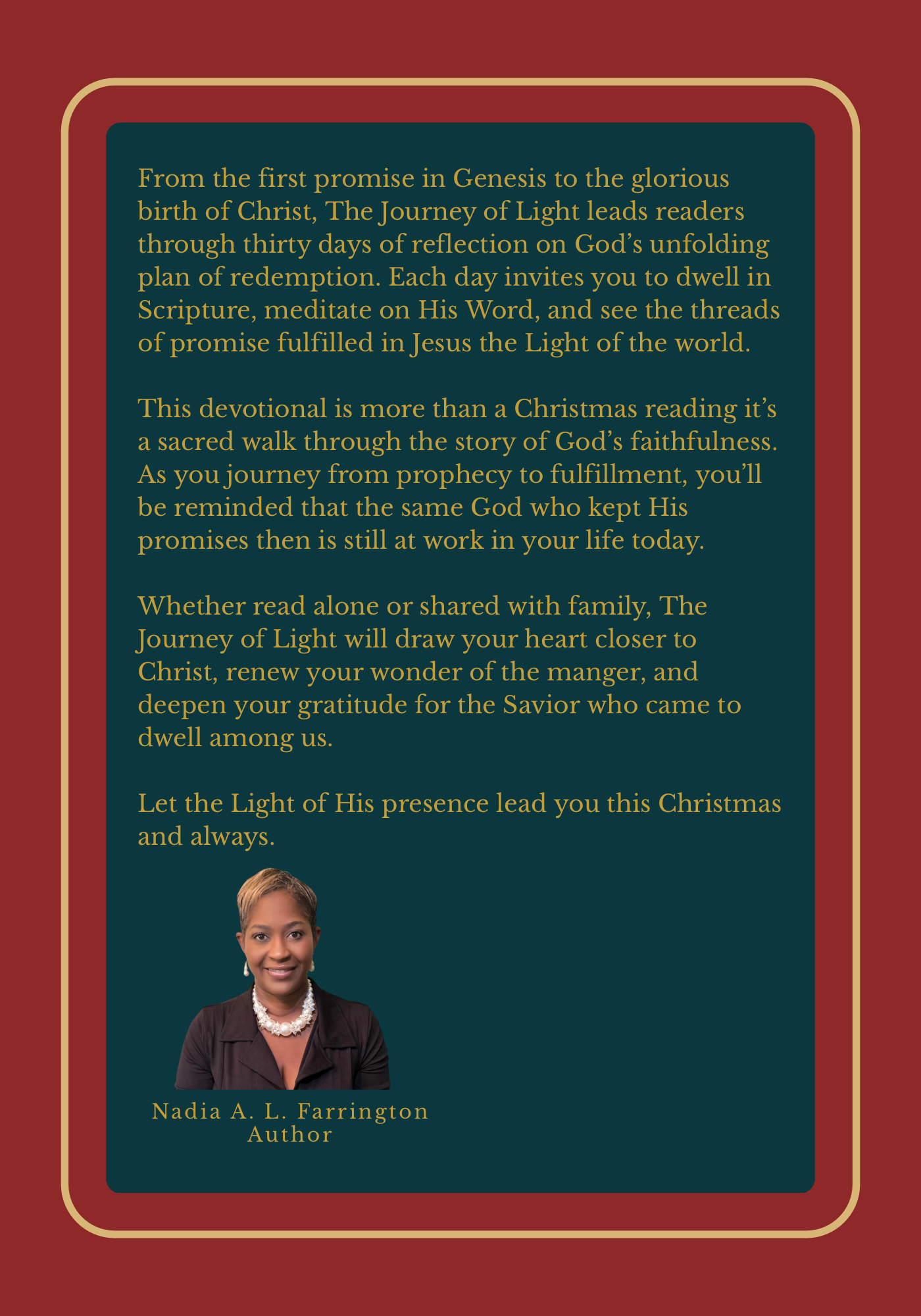 THE JOURNEY OF LIGHT
From Promise to Fulfillment in Christ
30-Day Christmas Devotional
