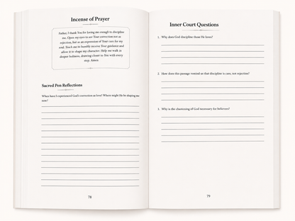 A Temple Made Holy journal and reflection question sneak peak