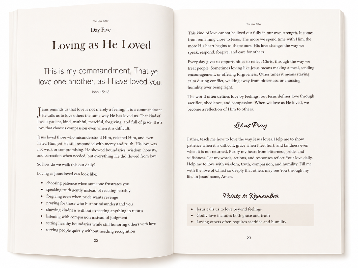 The Love Affair daily devotion sneak peak.