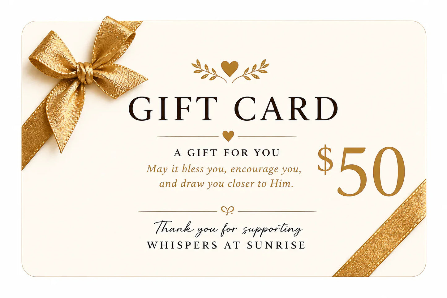 The Gift of Faith - Gift Card
