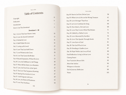 The Love Affair Table of Contents 