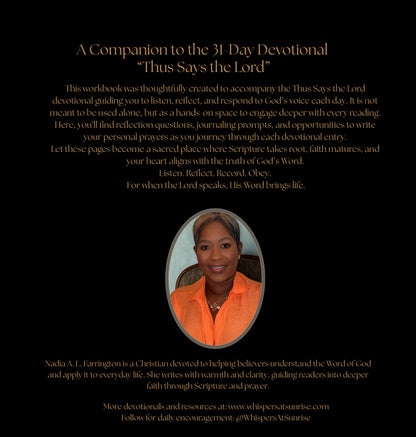 Thus Says the Lord Workbook