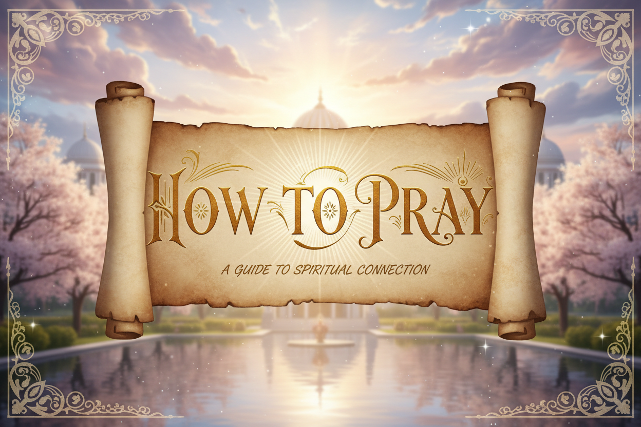 generate an image with the writing HOW TO PRAY